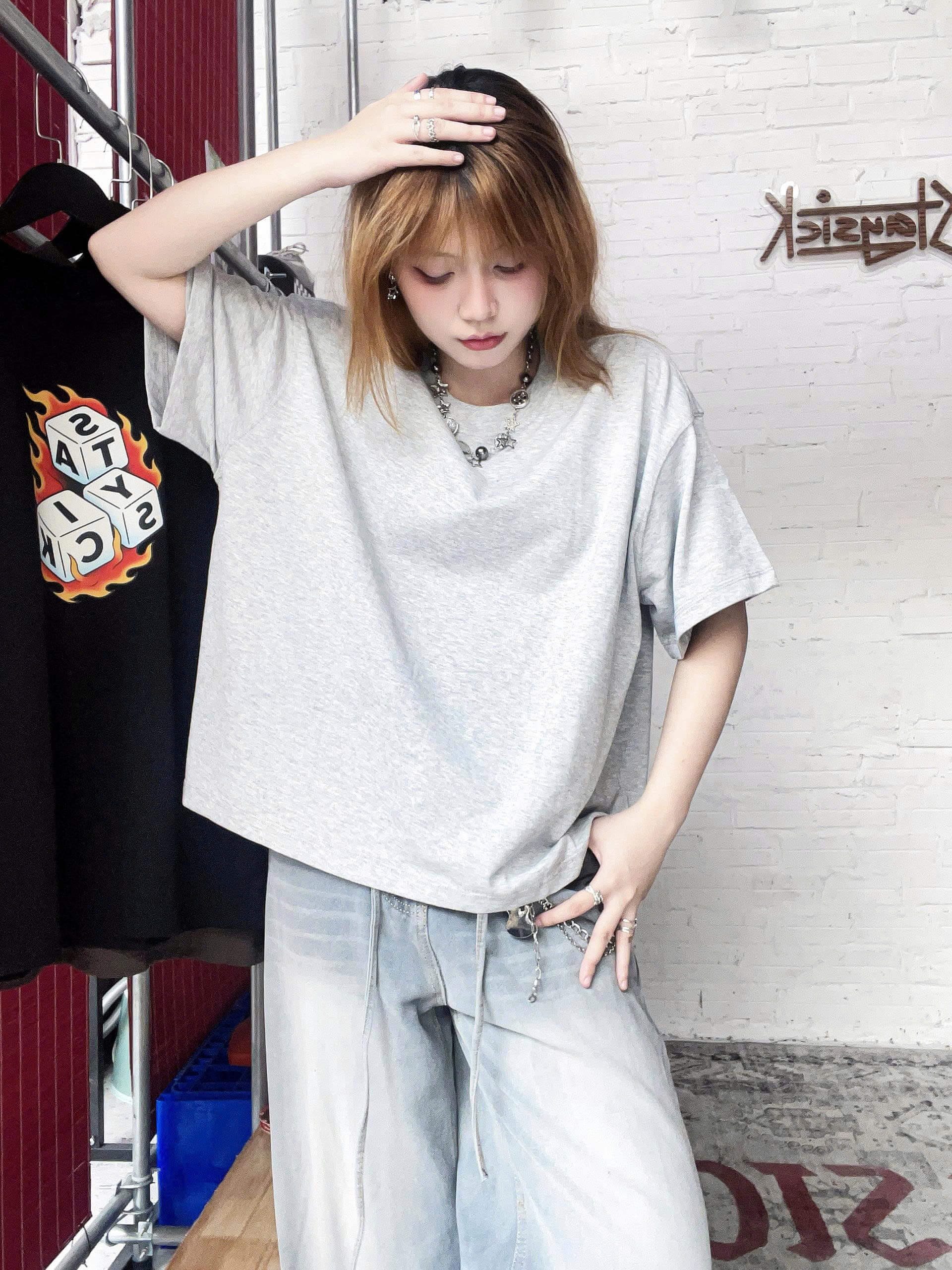 Áo phông nam nữ unisex tay lỡ AT TRƠN CLOUDZY thun form rộng local brand teen cổ tròn oversize