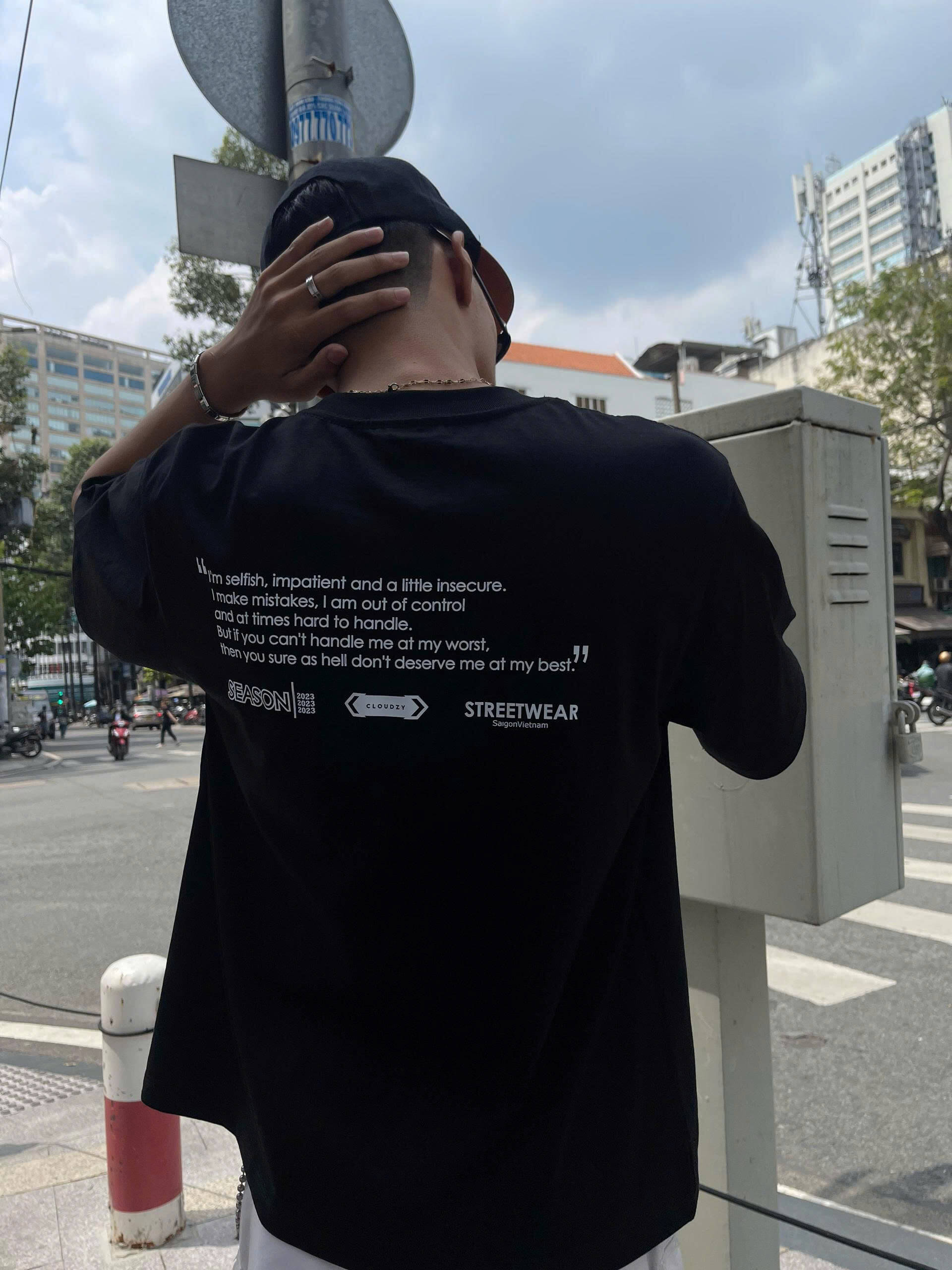 Áo thun nữ nam unisex tay lỡ phông local brand form rộng teen cổ tròn oversize CLOUDZY BE LOVED