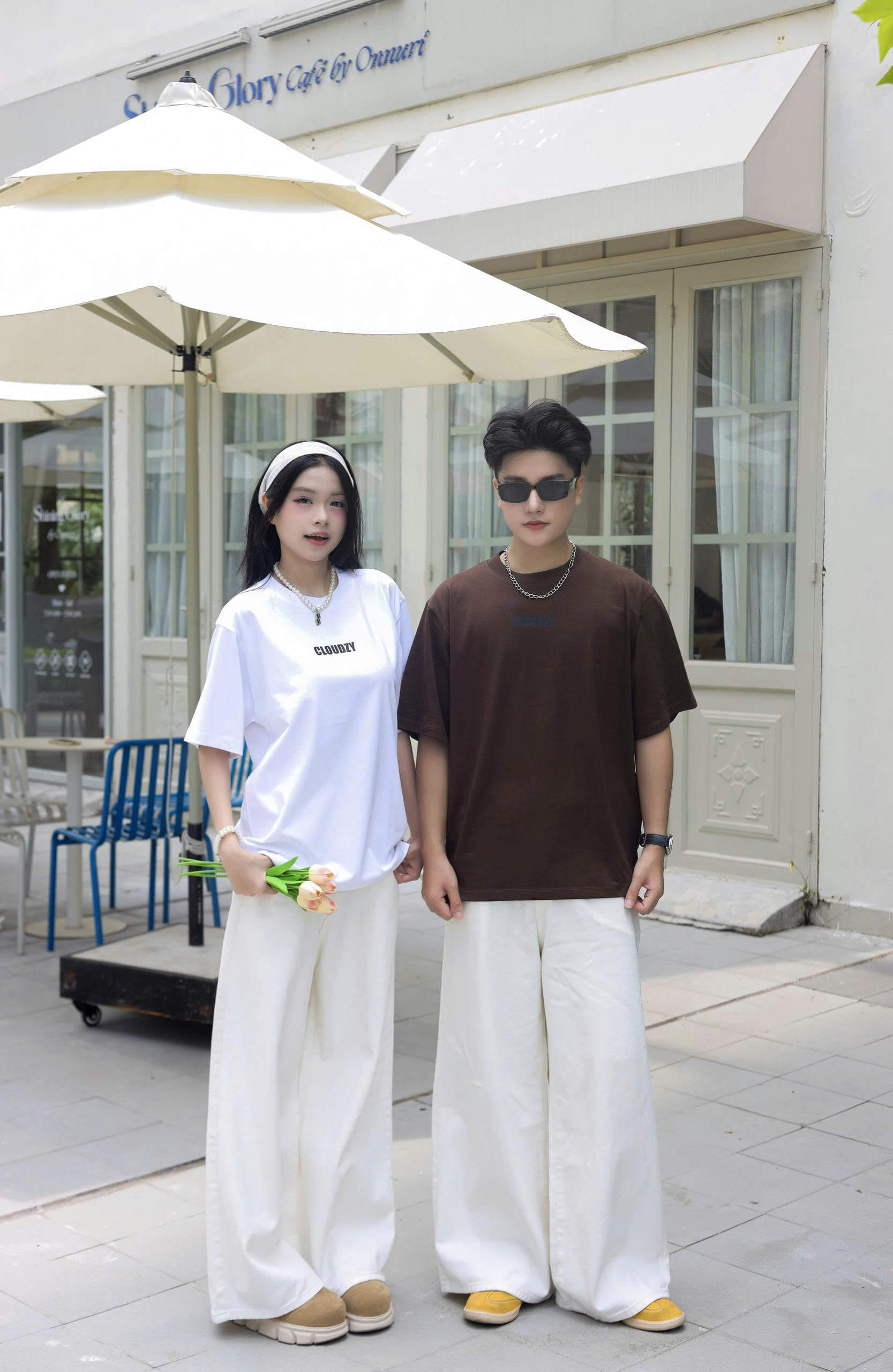 Áo thun nữ nam unisex tay lỡ phông local brand form rộng teen cổ tròn oversize CLOUDZY BASIC TEE 2