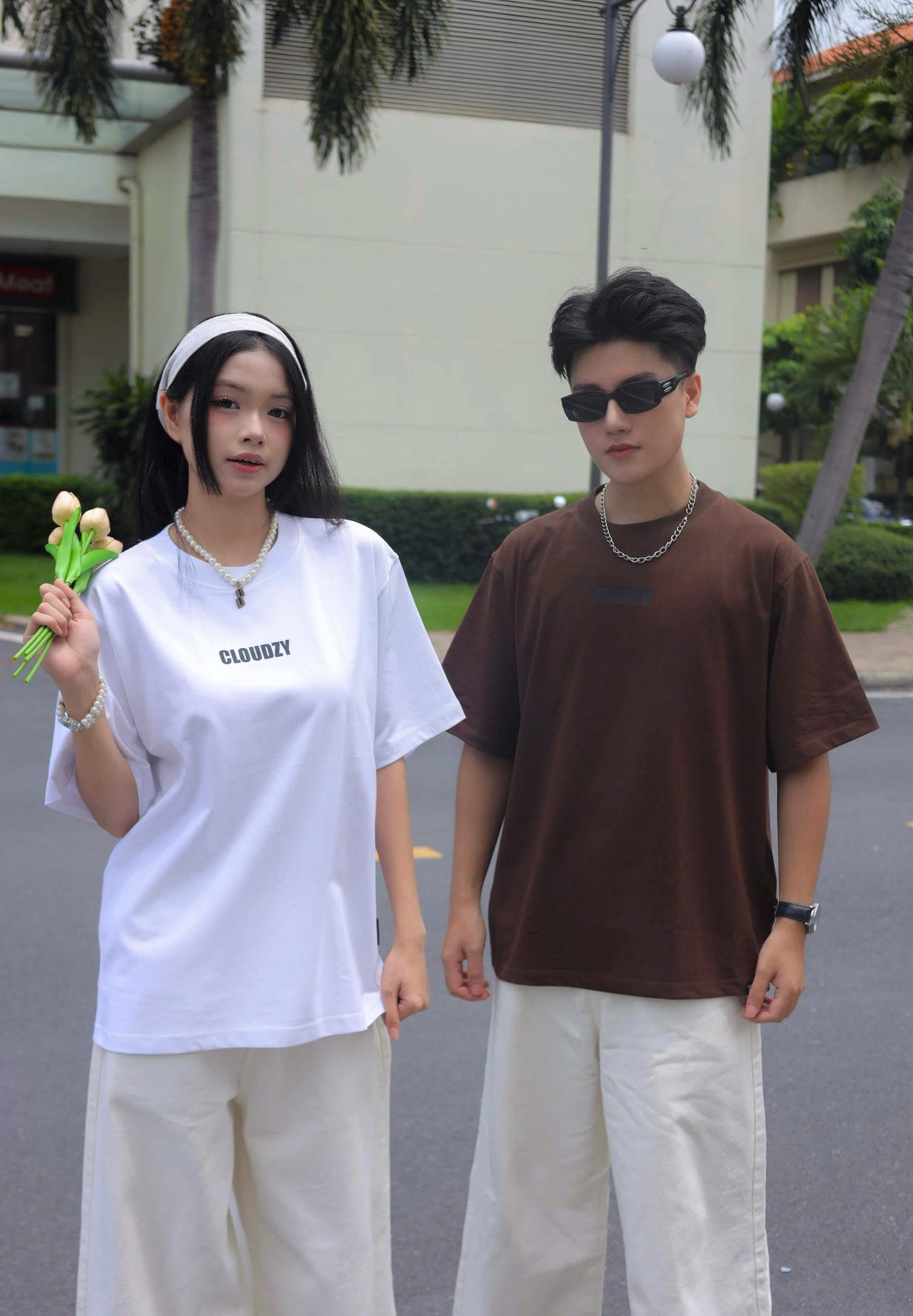 Áo thun nữ nam unisex tay lỡ phông local brand form rộng teen cổ tròn oversize CLOUDZY BASIC TEE 2