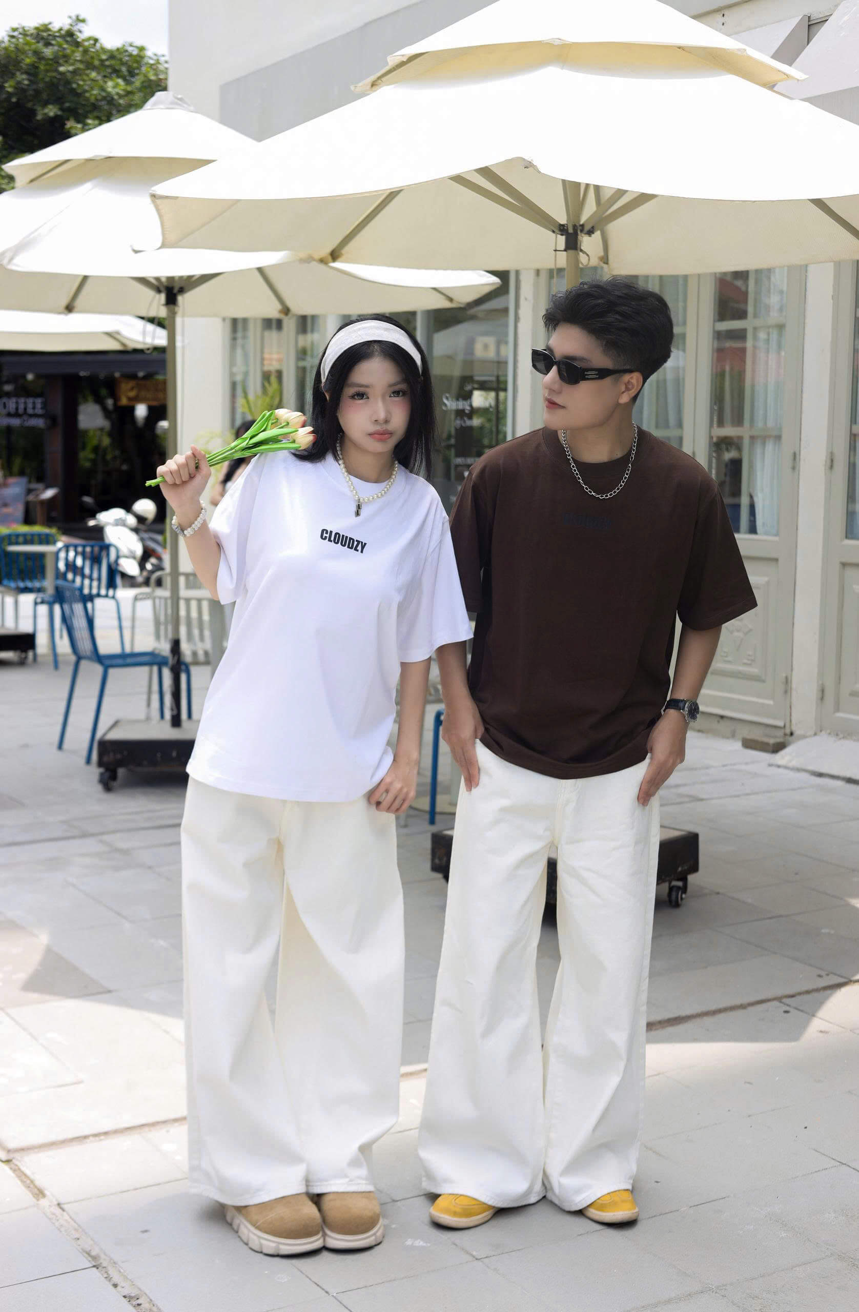 Áo thun nữ nam unisex tay lỡ phông local brand form rộng teen cổ tròn oversize CLOUDZY BASIC TEE 2