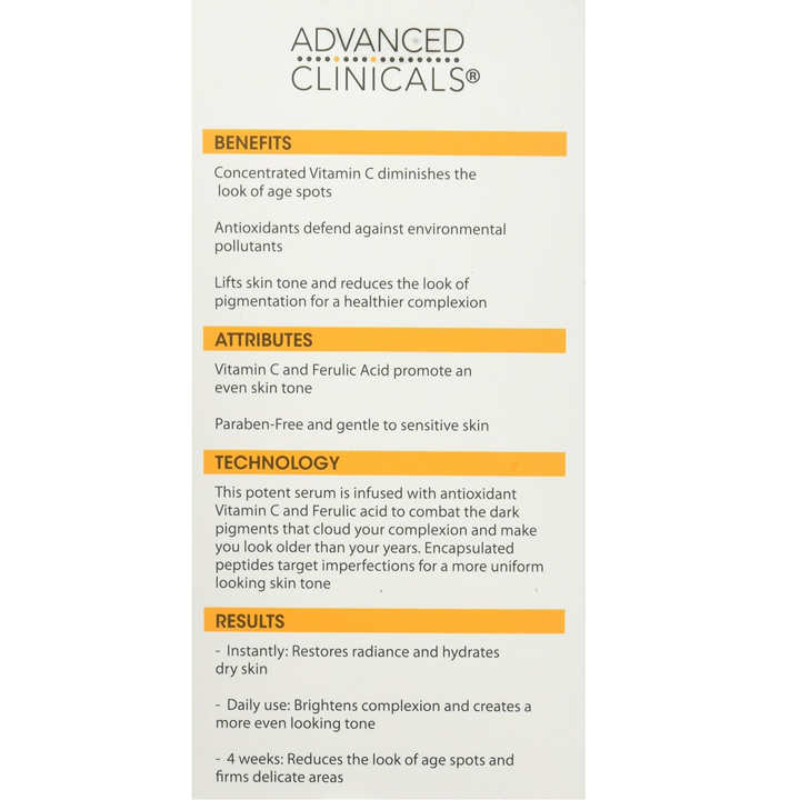 SERUM VITAMIN C CHỐNG LÃO HÓA LÀM SÁNG DA ADVANCED CLINICALS VITAMIN C SERUM 52ML