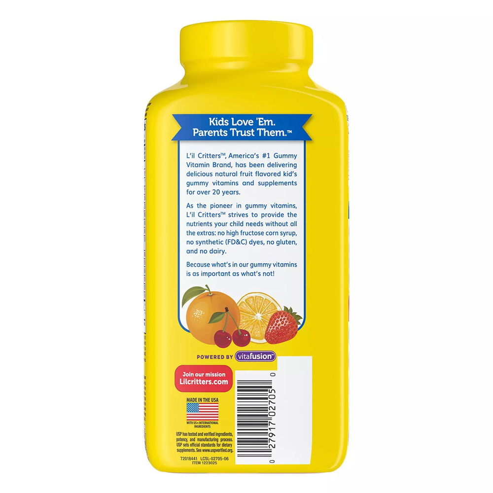 Kẹo Dẻo Gấu bổ sung vitain tổng hợp cho trẻ em L'il Critters Gummy Vites 300 viên