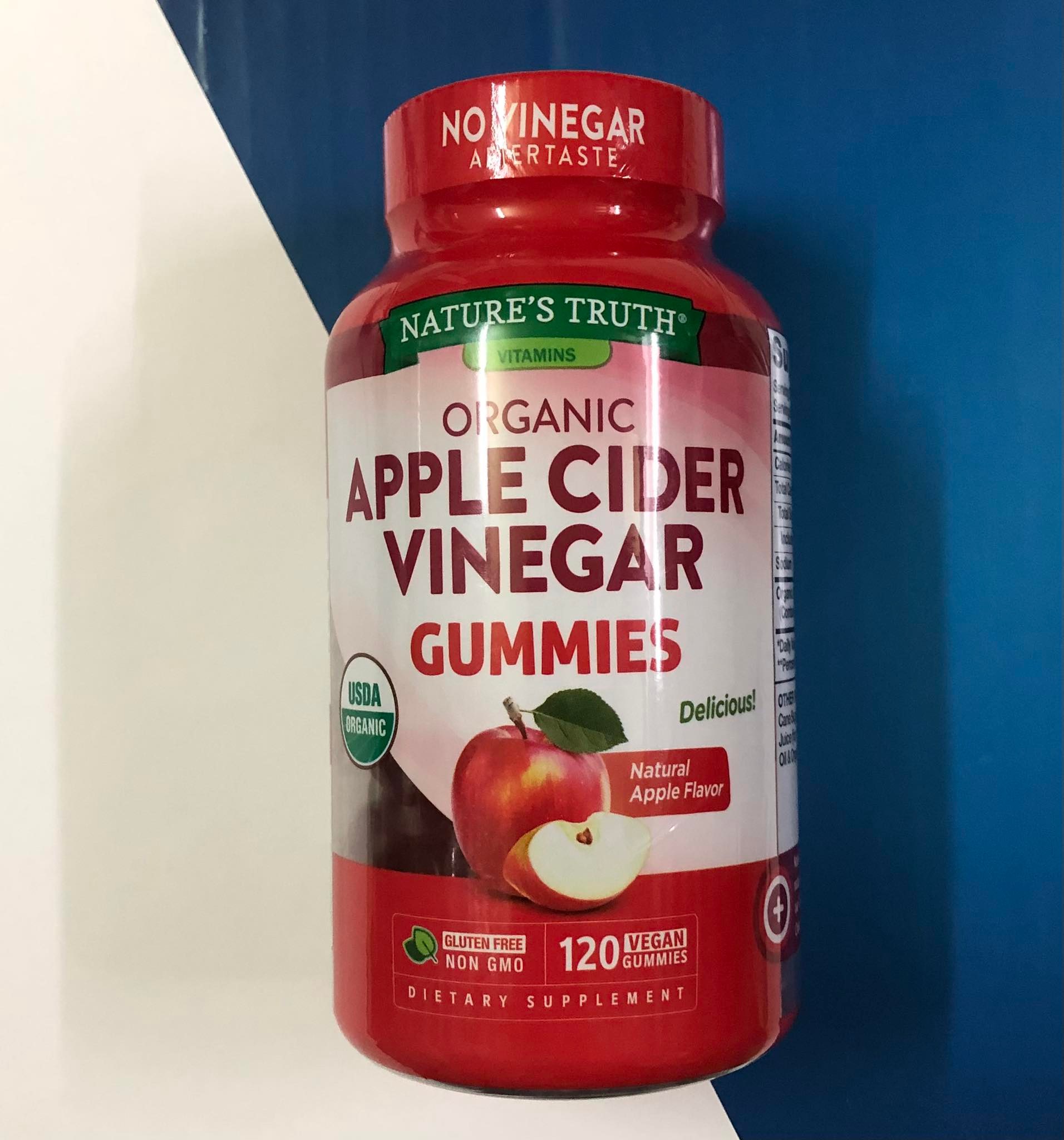 KẸO DẺO HỖ TRỢ GIẢM CÂN, THANH LỌC CƠ THỂ GIẤM TÁO HỮU CƠ NATURE'S TRUTH  ORGANIC APPLE CIDER VINEGAR  ( HỘP 120 VIÊN )