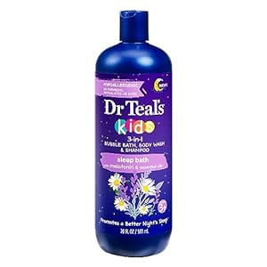 SỮA TẮM KIÊM DẦU GỘI TẠO BỌT  3 TRONG 1, GIÚP THƯ GIÃN, NGỦ NGON DÀNH CHO TRẺ EM TỪ 3 TUỔI TRỞ LÊN, DR TEAL'S KIDS 3-IN-1 BUBBLE BATH, BODY WASH & SHAMPOO SLEEP BATH ( CHAI 591ML )