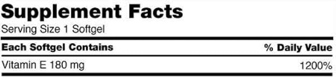 VIÊN UỐNG BỔ SUNG VITAMIN E CHỐNG LÃO HÓA HỖ TRỢ LÀM ĐẸP DA, KIRKLAND SIGNATURE E 180MG ( 400 IU ) HỘP 500 VIÊN NANG MỀM