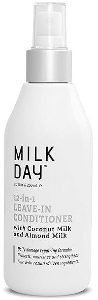 XỊT DƯỠNG TÓC 12 TRONG 1 VỚI CHIẾT XUẤT DỪA VÀ HẠNH NHÂN, MILK DAY 12-IN-1 LEAVE-IN CONDITIONER WITH COCONUT MILK AND ALMOND MILK 250ML