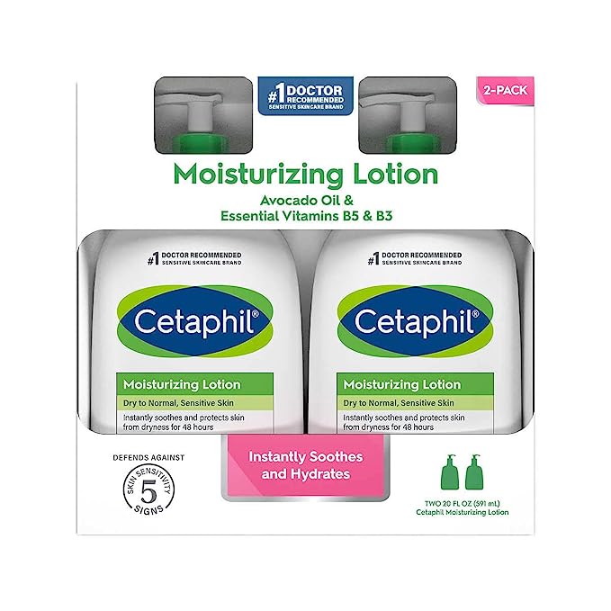 Set Sữa Dưỡng Ẩm Dưỡng Thể CETAPHIL MOISTURIZING LOTION Hộp 2 Chai 591ml