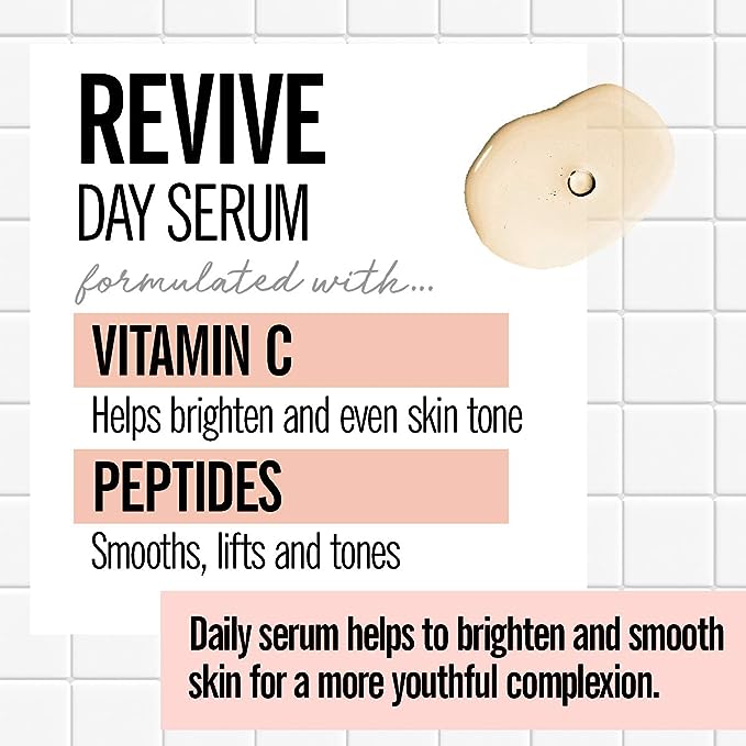 SERUM NGÀY CHO DA MẶT SÁNG DA, ĐỀU MÀU VALJEAN LABS REVIVE VITAMIN C + PEPTIDES DAY SERUM 54ML