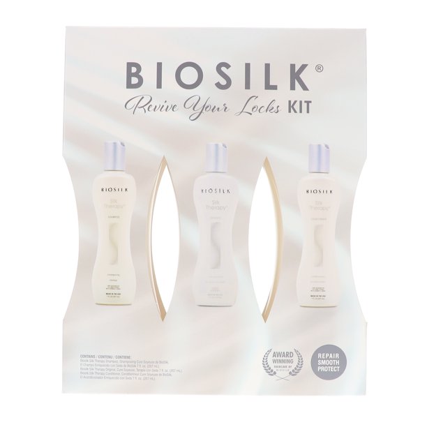 SET DẦU GỘI, DẦU XẢ, DẦU DƯỠNG TÓC BIOSILK REVIVE YOUR LOCKS KIT ( 3 CHAI x 207ML )