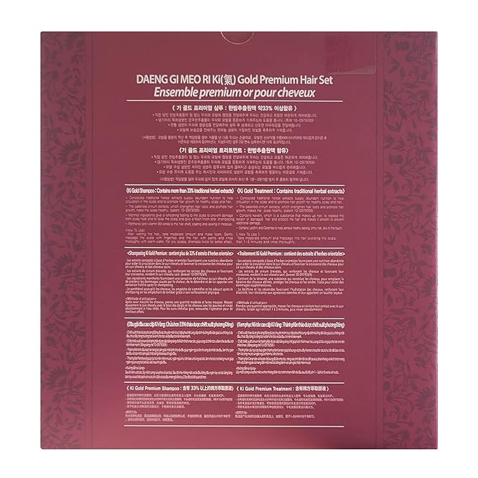 BỘ DẦU GỘI, XẢ CHĂM SÓC TÓC CAO CẤP DAENG GI MEO RI KI GOLD PREMIUM HAIR SET ( 2 CHAI GỘI x 780ML, 1 CHAI XẢ TRỊ LIỆU x 780ML )