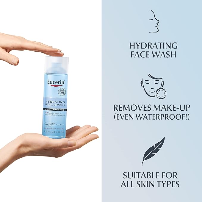 NƯỚC TẨY TRANG DỊU NHẸ DƯỠNG ẨM MICELLAR 3 TRONG 1 CHO DA NHẠY CẢM EUCERIN HYDRATING MICELLAR WATER 3 IN 1 200ML
