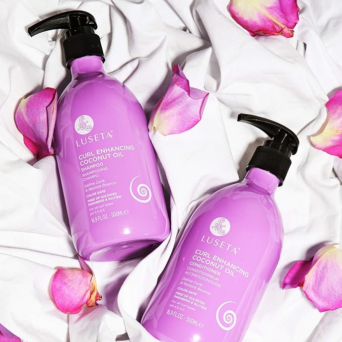 DẦU XẢ DẦU DỪA GIÚP TĂNG CƯỜNG ĐỘ BỒNG BỀNH, ĐỊNH HÌNH MÁI TÓC XOĂN LUSETA CURL ENHANCING COCONUT OIL CONDITIONER 500ML