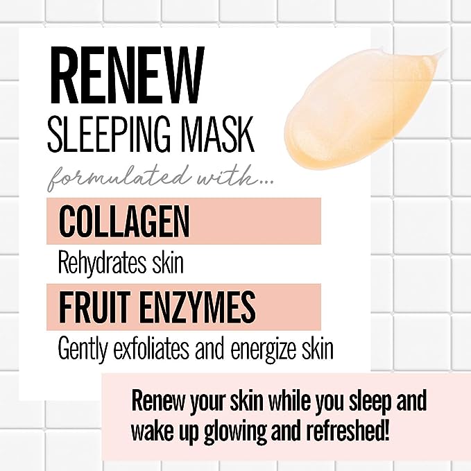 MẶT NẠ NGỦ DƯỠNG ẨM, LÀM SÁNG SĂN CHẮC DA VALJEAN LABS RENEW COLLAGEN + FRUIT ENZYMES SLEEPING MASK 100ML