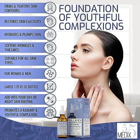 SERUM NÂNG CƠ, SĂN CHẮC DA MẶT MEDIX 5.5 COLLAGEN + HYALURONIC ACID RAPID LIFT + FIRM SERUM 52ML