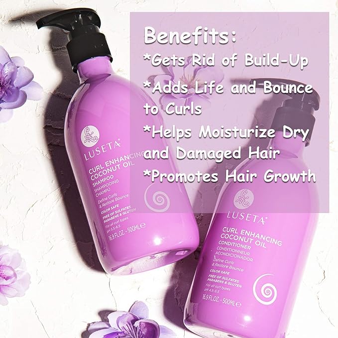 DẦU XẢ DẦU DỪA GIÚP TĂNG CƯỜNG ĐỘ BỒNG BỀNH, ĐỊNH HÌNH MÁI TÓC XOĂN LUSETA CURL ENHANCING COCONUT OIL CONDITIONER 500ML