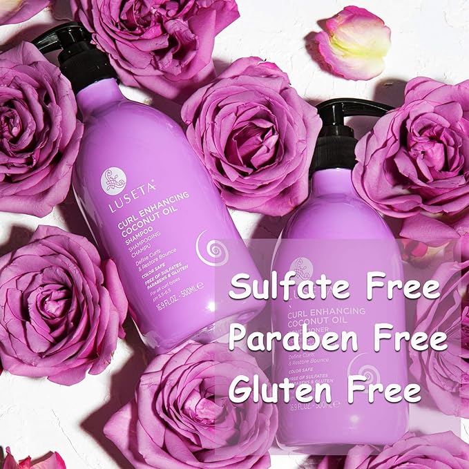 DẦU XẢ DẦU DỪA GIÚP TĂNG CƯỜNG ĐỘ BỒNG BỀNH, ĐỊNH HÌNH MÁI TÓC XOĂN LUSETA CURL ENHANCING COCONUT OIL CONDITIONER 500ML