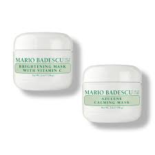 SET 2 HỘP MẶT NẠ MARIO BADESCU DAY AND NIGHT MASK DUO-2: MẶT NẠ SÁNG DA MARIO BADESCU BRIGHTNING MASK WITH VITAMIN C 56G, MẶT NẠ LÀM DỊU DA MARIO BADESCU AZULENE CALMING MASK 56G