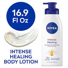 SỮA DƯỠNG THỂ DƯỠNG ẨM TÁI TẠO LÀN DA VỚI PROVITAMIN B5 PHÙ HỢP CHO  DA KHÔ NIVEA INTENSE HEALING NOURISHING MOISTURE & POVTAMIN B5 CHAI 500ML