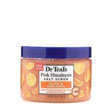 DUNG DỊCH MUỐI TẮM TẨY TẾ BÀO CHẾT, DƯỠNG ẨM, GIÚP THƯ GIÃN GIẢM ĐAU NHỨC, CĂNG THẲNG MỆT MỎI VỚI HƯƠNG CAM QUÝT, DR TEAL'S PINK HIMALAYAN SALT SCRUB  WITH CITRUS ESSENTIAL OILS & PURE EPSOM SALT 454GR