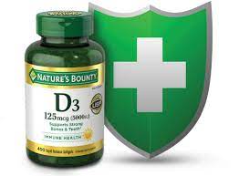 VIÊN UỐNG BỔ SUNG VITAMIN D3, NATURE’S BOUNTY D3 125 MCG (5000IU) HỘP 400 VIÊN NANG MỀM