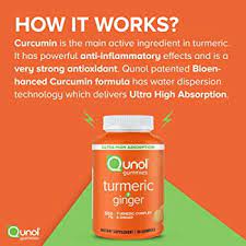 KẸO DẺO TINH CHẤT NGHỆ & GỪNG QUNOL TURMERIC 500MG GINGER 50MG HỘP 200 KẸO