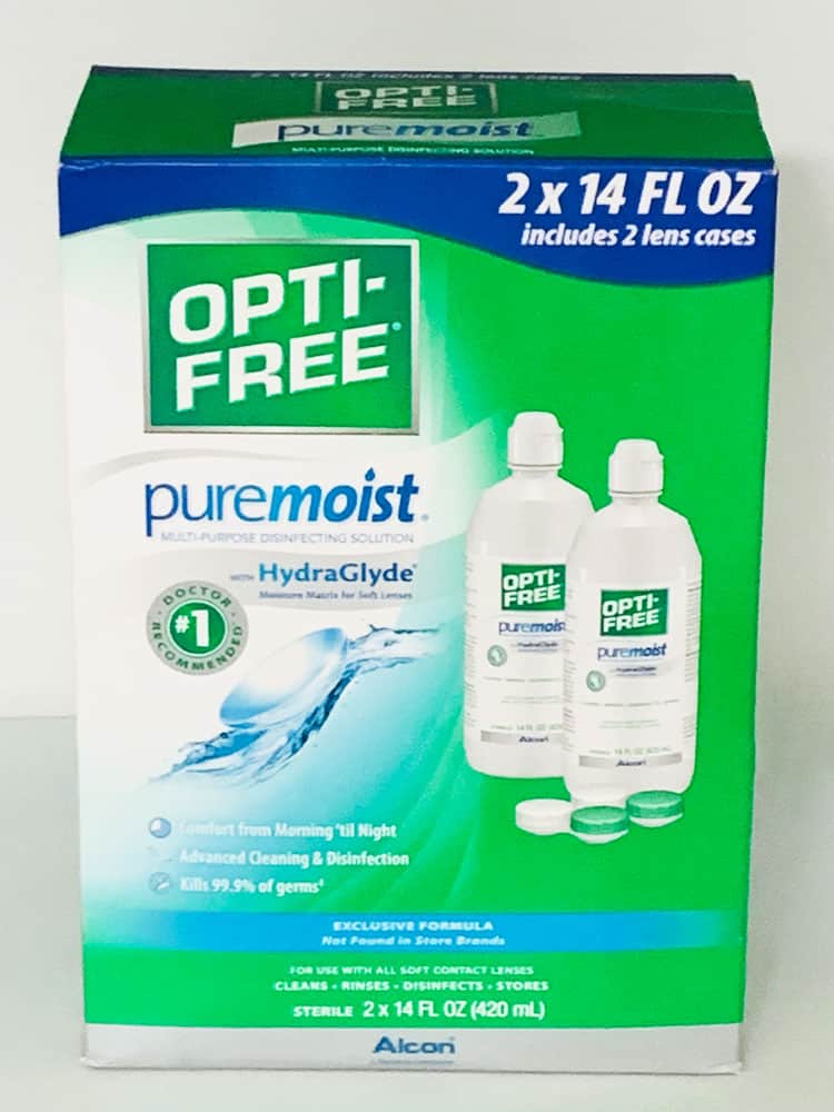 Nước Ngâm Kính Áp Tròng OPTI-FREE Puremoist set 2 chai 420ml
