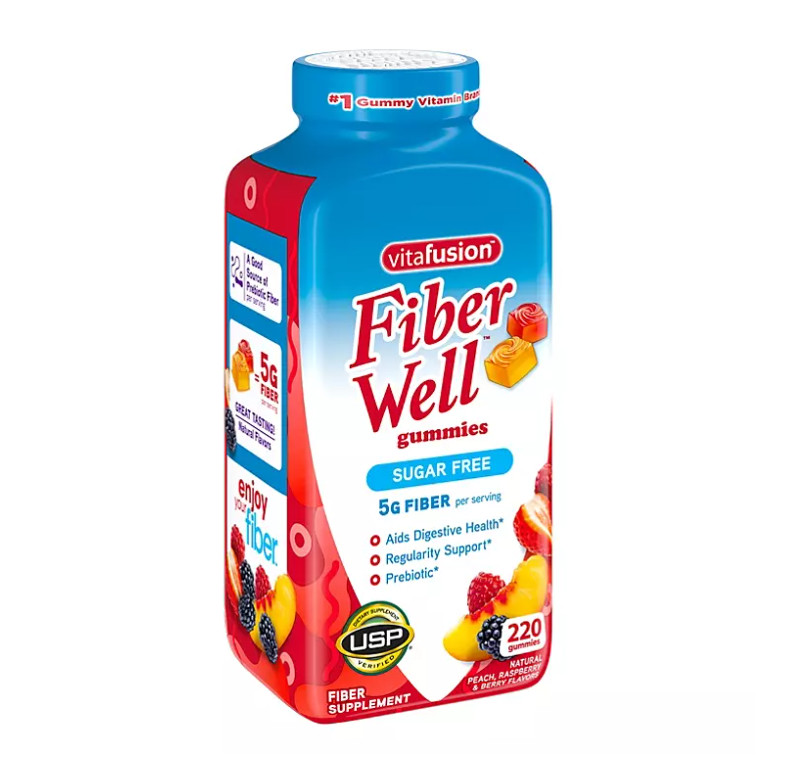 KẸO BỔ SUNG CHẤT XƠ KHÔNG ĐƯỜNG VITAFUSION FIBER WELL GUMMIES SUGAR FREE HỘP 220 VIÊN