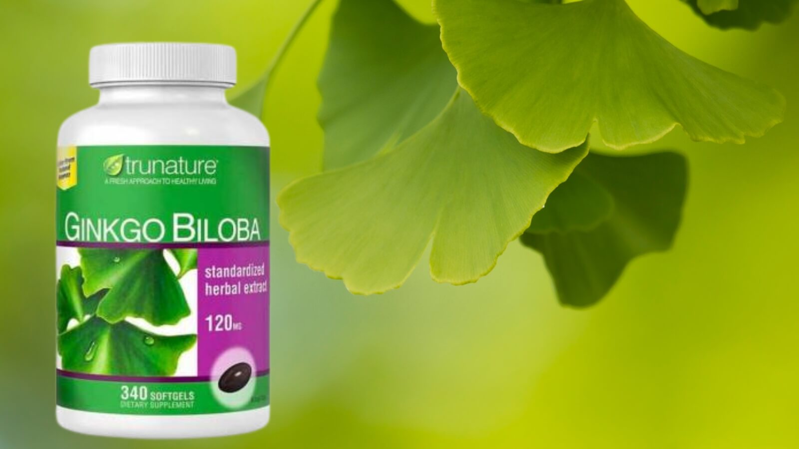 VIÊN UỐNG BỔ NÃO TRUNATURE GINKGO BILOBA 120MG ( HỘP 340 VIÊN NANG MỀM )