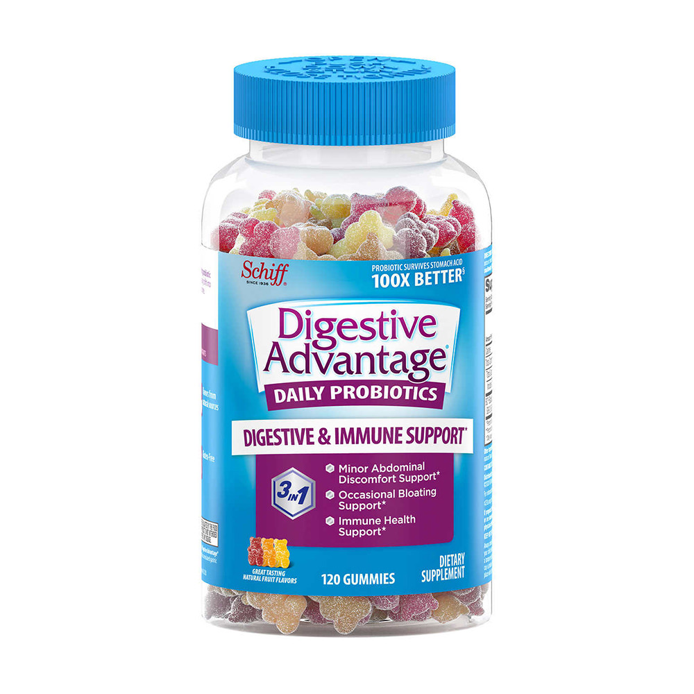 KẸO DẺO HỖ TRỢ TIÊU HÓA CHO TRẺ EM TỪ 3 TUỔI TRỞ LÊN VÀ NGƯỜI LỚN SCHIFF DIGESTIVE ADVANTAGE DAILYPOBIOTICS