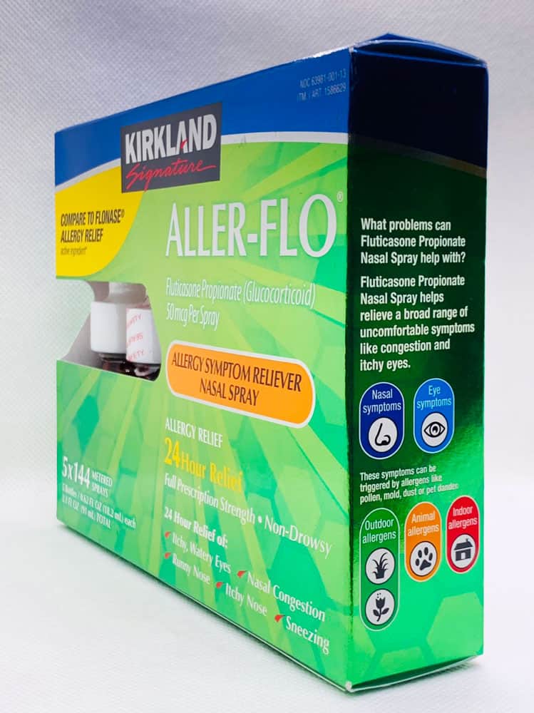 DUNG DỊCH XỊT MŨI DỊ ỨNG, HỖ TRỢ VIÊM XOANG KIRKLAND SIGNATURE ALLER - FLO 50MCG ALLERGY SPRAY ( SET 5 CHAI x 18.2ML )