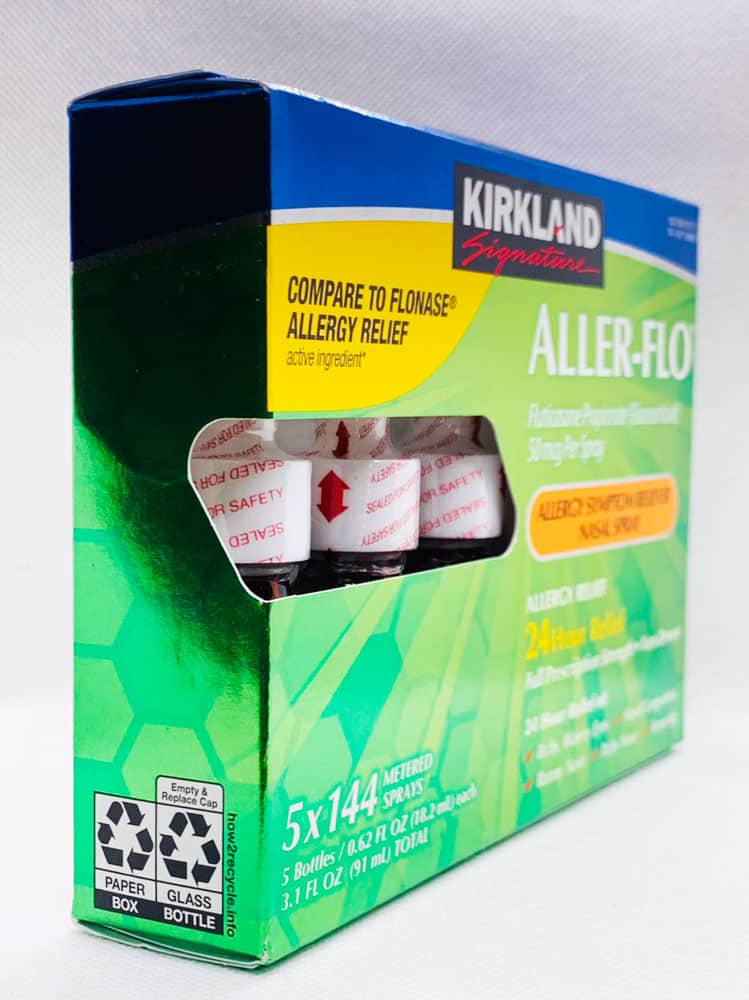 DUNG DỊCH XỊT MŨI DỊ ỨNG, HỖ TRỢ VIÊM XOANG KIRKLAND SIGNATURE ALLER - FLO 50MCG ALLERGY SPRAY ( SET 5 CHAI x 18.2ML )