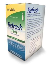 NƯỚC MẮT NHÂN TẠO LÀM DỊU NGAY TÌNH TRẠNG KHÔ MẮT, MỎI MẮT, CỘM MẮT REFRESH PLUS LUBRICANT EYE DROPS ( HỘP 100 ỐNG NHỎ x 0.4ML ) PHÙ HỢP CHO NGƯỜI SỬ DỤNG KÍNH ÁP TRÒNG THƯỜNG XUYÊN