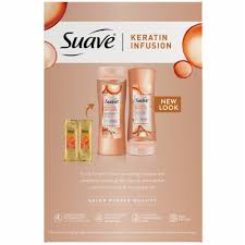 CẶP DẦU GỘI, XẢ PHỤC HỒI GIÚP TÓC SUÔN MƯỢT, BỔ SUNG KERATIN, LÝ TƯỞNG CHO TÓC XOĂN, TÓC KHÔ VÀ XƠ RỐI, SUAVE KERATIN INFUSION SMOOTHING FOR FRIZZY HAIR ( 1 CHAI DẦU GỘI SMOOTHING SHAMPOO 532ML + 1 CHAI DẦU XẢ SMOOTHING CONDITIONER 532ML )
