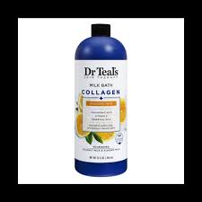 SỮA TẮM TRỊ LIỆU GIÚP THƯ GIÃN LÀM SÁNG DA TỰ NHIÊN, RẠNG RỠ VÀ NUÔI DƯỠNG LÀN DA VỚI COLLAGEN, VITAMIN C , SỮA DỪA VÀ SỮA HẠNH NHÂN DR, TEAL'S SKIN THERAPY MILK BATH COLLAGEN RADIANT SKIN 946ML