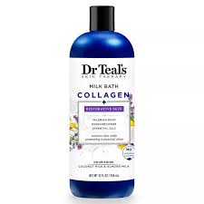 SỮA TẮM TRỊ LIỆU GIÚP THƯ GIÃN PHỤC HỒI LÀM SÁNG DA TỰ NHIÊN, RẠNG RỠ VÀ NUÔI DƯỠNG LÀN DA VỚI COLLAGEN, HOA LẠC TIÊN, HOA OẢI HƯƠNG , SỮA DỪA VÀ SỮA HẠNH NHÂN, DR TEAL'S SKIN THERAPY MILK BATH COLLAGEN RESTORATIVE SKIN 946ML