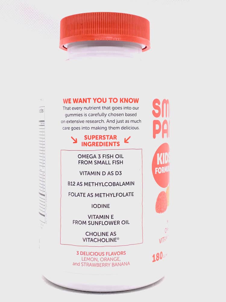 KẸO DẺO DINH DƯỠNG  BỔ SUNG VITAMIN TỔNG HỢP CHO TRẺ EM SMARTY PANTS KIDS FORMULA MULTIVITAMIN OMEGA 3 FISH OIL, VITAMIN D3 AND CHOLINE ( HỘP 180 VIÊN )