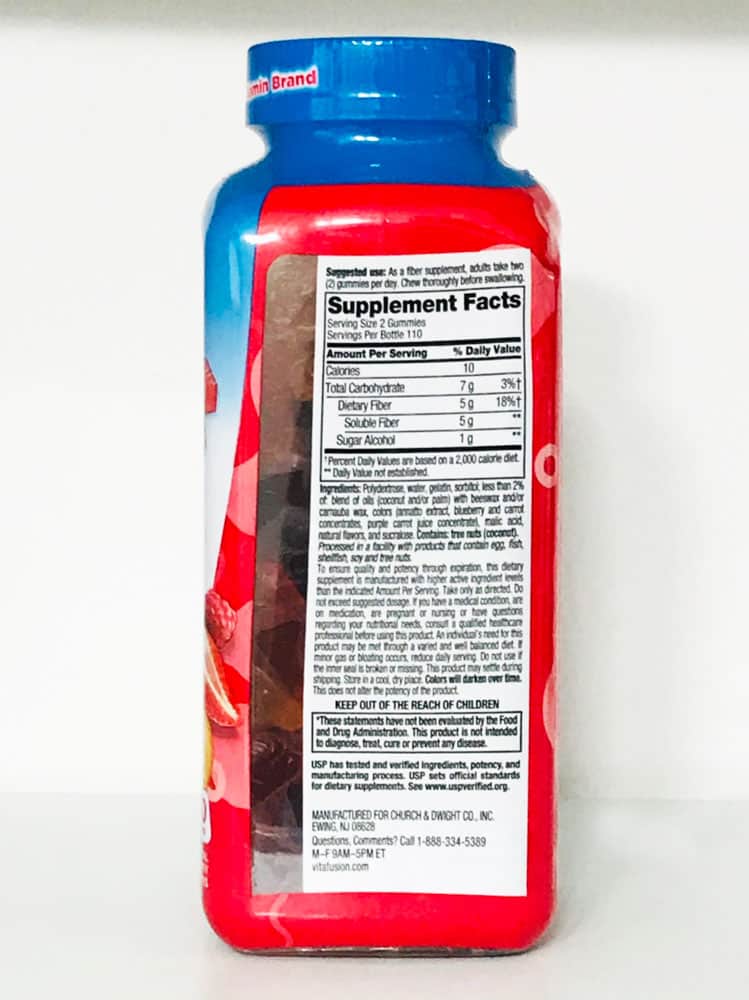 KẸO BỔ SUNG CHẤT XƠ KHÔNG ĐƯỜNG VITAFUSION FIBER WELL GUMMIES SUGAR FREE HỘP 220 VIÊN