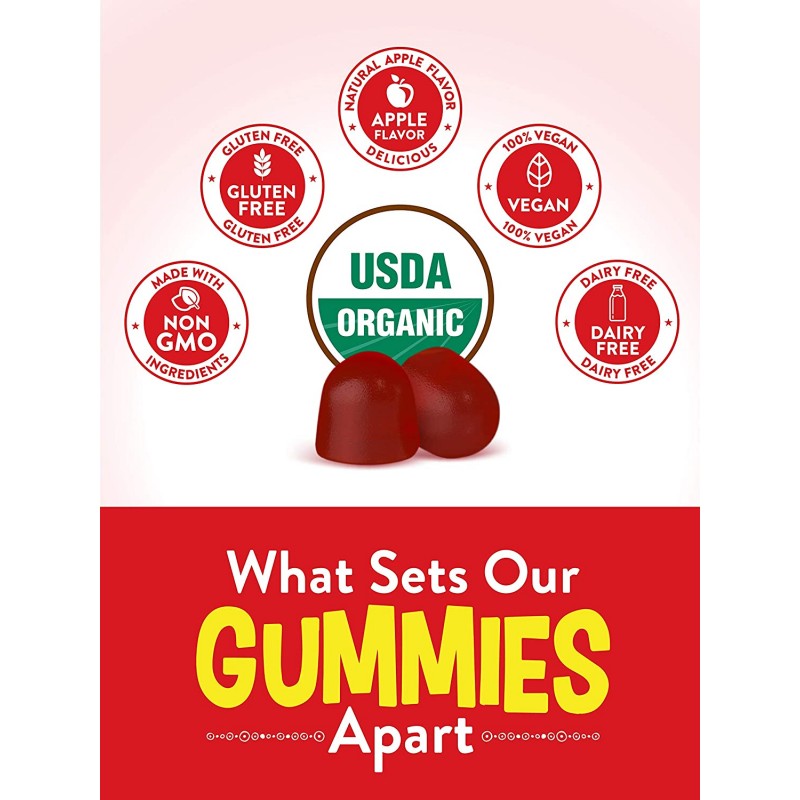 KẸO DẺO HỖ TRỢ GIẢM CÂN, THANH LỌC CƠ THỂ GIẤM TÁO HỮU CƠ NATURE'S TRUTH  ORGANIC APPLE CIDER VINEGAR  ( HỘP 120 VIÊN )