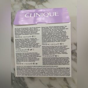 BỘ 5 SẢN PHẨM CHĂM SÓC DA TẨY TRANG VÀ DƯỠNG ẨM CLINIQUE REFRESH IN 5 ( SÁP TẨY TRANG 2 TRONG 1 CLINIQUE 2 IN 1 CLEANSNG + EXFOLIATING JELLY 30ML,  SỮA RỬA MẶT TẨY TẾ BÀO CHẾT HẰNG NGÀY CLINIQUE 2IN1 CLEANSING + EXFOLIATING JELLY,