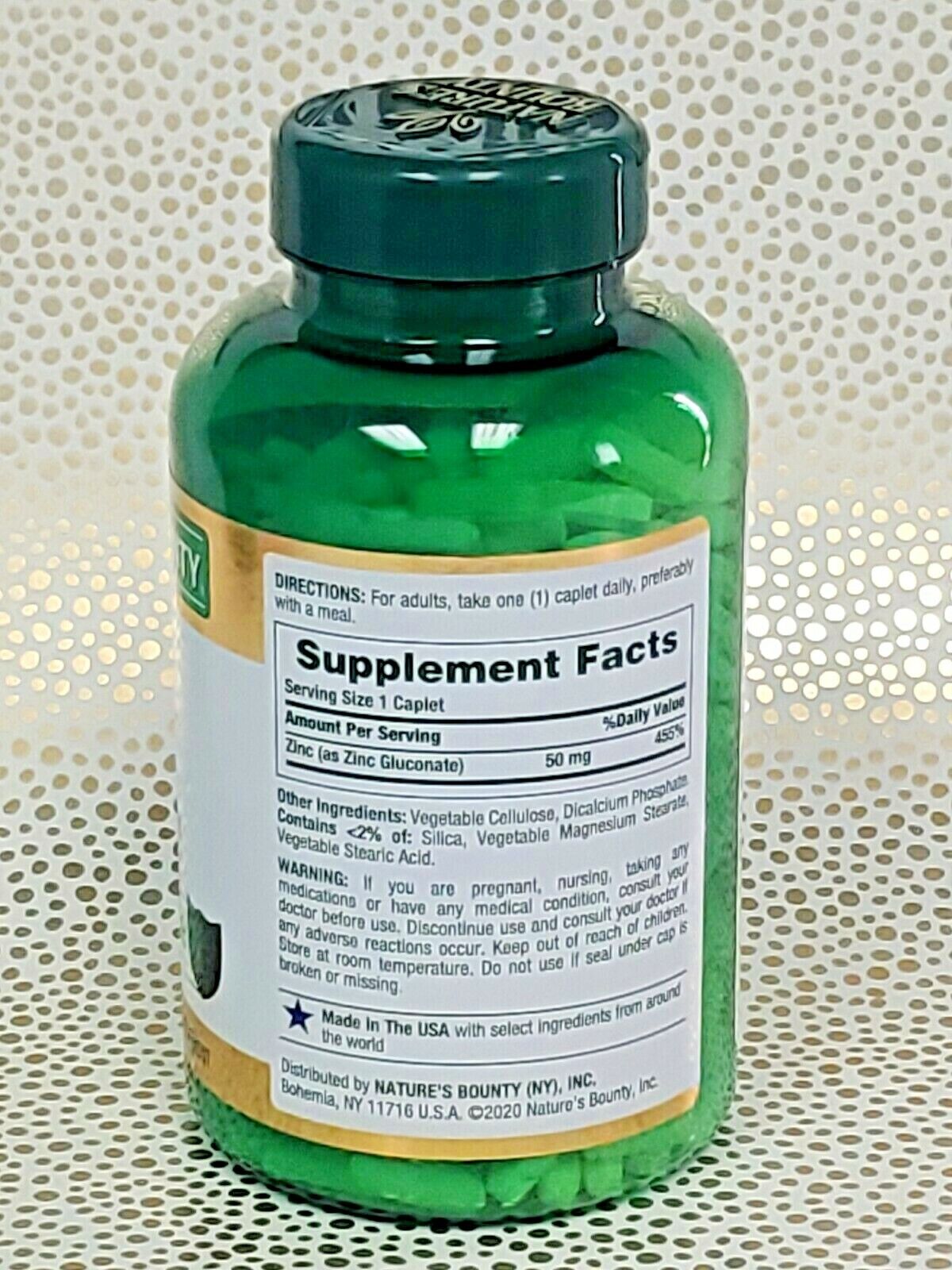 VIÊN UỐNG BỔ SUNG KẼM NATURE'S BOUNTY ZINC 50MG - 400 VIÊN