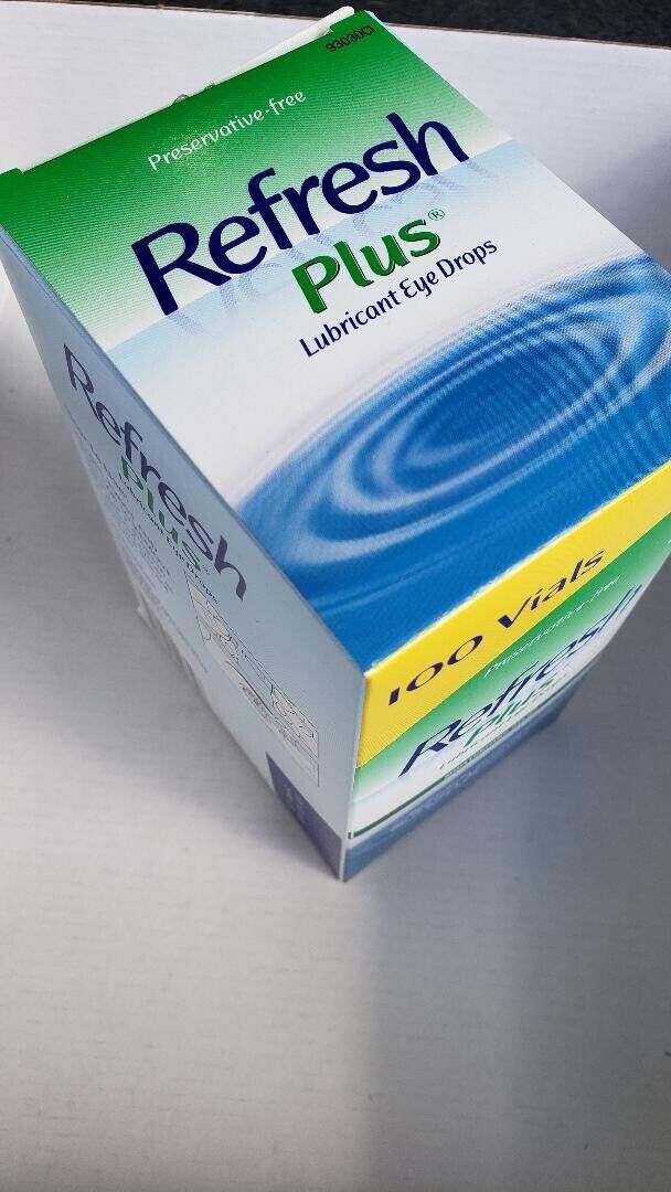 NƯỚC MẮT NHÂN TẠO LÀM DỊU NGAY TÌNH TRẠNG KHÔ MẮT, MỎI MẮT, CỘM MẮT REFRESH PLUS LUBRICANT EYE DROPS ( HỘP 100 ỐNG NHỎ x 0.4ML ) PHÙ HỢP CHO NGƯỜI SỬ DỤNG KÍNH ÁP TRÒNG THƯỜNG XUYÊN