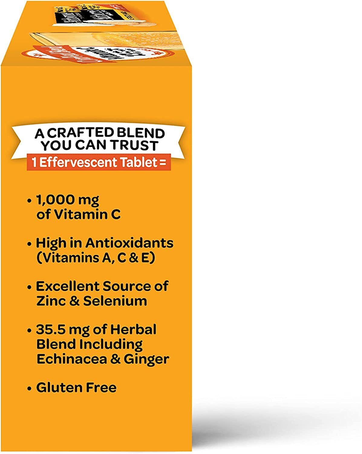 VIÊN SỦI BỔ SUNG VITAMIN C, HỖ TRỢ MIỄN DỊCH VỊ CAM, AIRBORNE IMMUNE SUPPORT SUPPLEMENT, HỘP 36 VIÊN NÉN TRONG 2 ỐNG