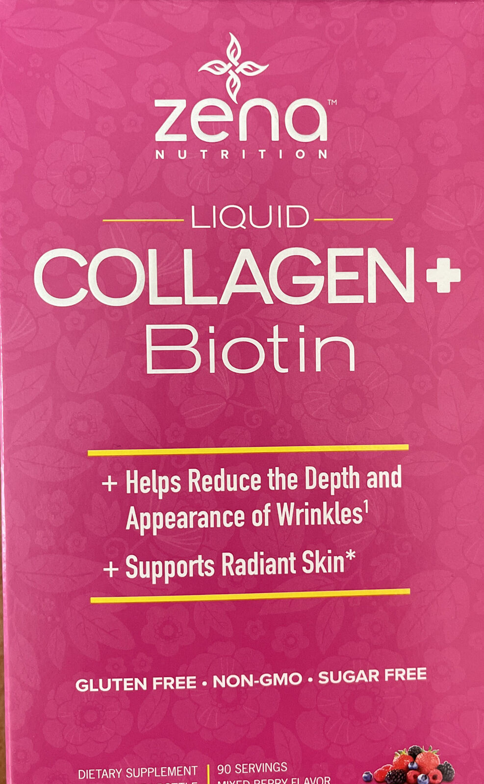 NƯỚC UỐNG BỔ SUNG COLLAGEN + BIOTIN KHÔNG ĐƯỜNG CHỐNG OXY HÓA LÀM ĐẸP DA, TỐT CHO XƯƠNG KHỚP ZENA NUTRITION LIQUID COLLAGEN 2500G + BIOTIN 5000MCG CHAI 900ML