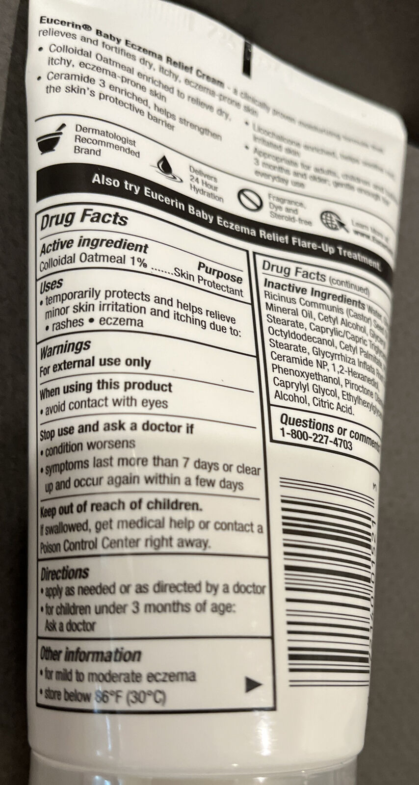 KEM HỖ TRỢ GIẢM CHÀM, LÁC SỮA, VIÊM DA Ở TRẺ EM EUCERIN BABY ECZEMA RELIEF CREAM 141G