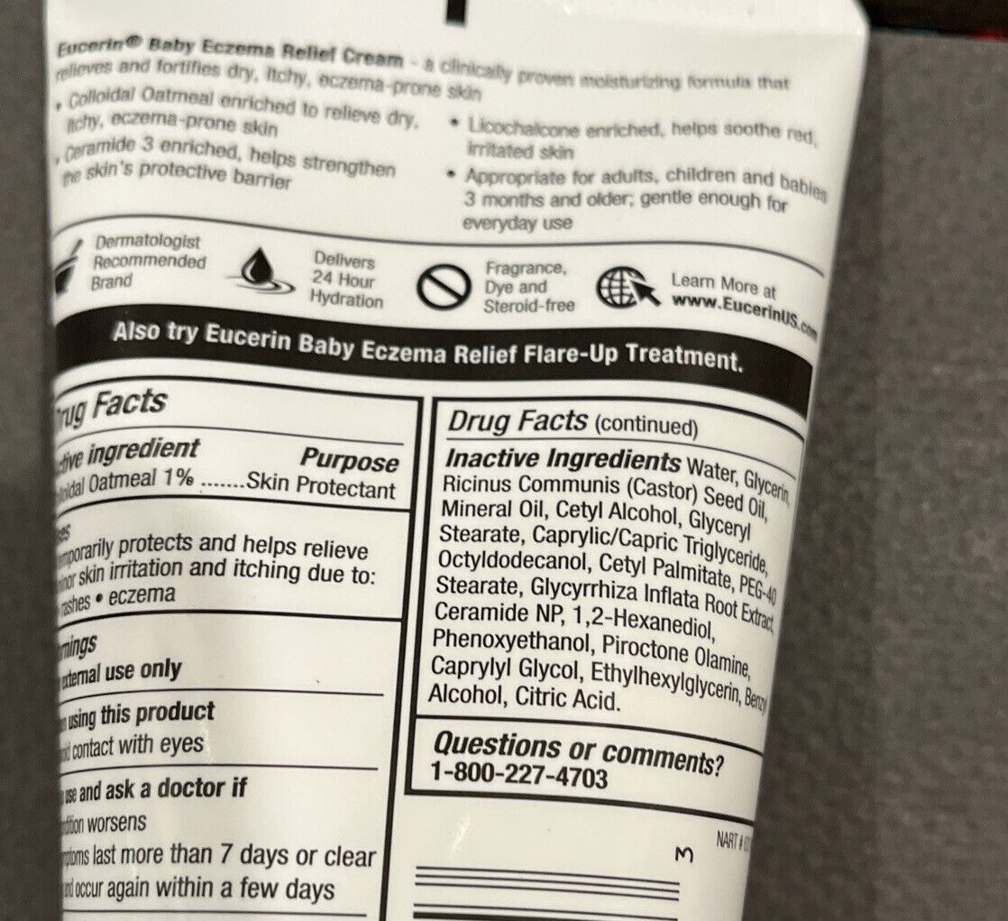 KEM HỖ TRỢ GIẢM CHÀM, LÁC SỮA, VIÊM DA Ở TRẺ EM EUCERIN BABY ECZEMA RELIEF CREAM 141G