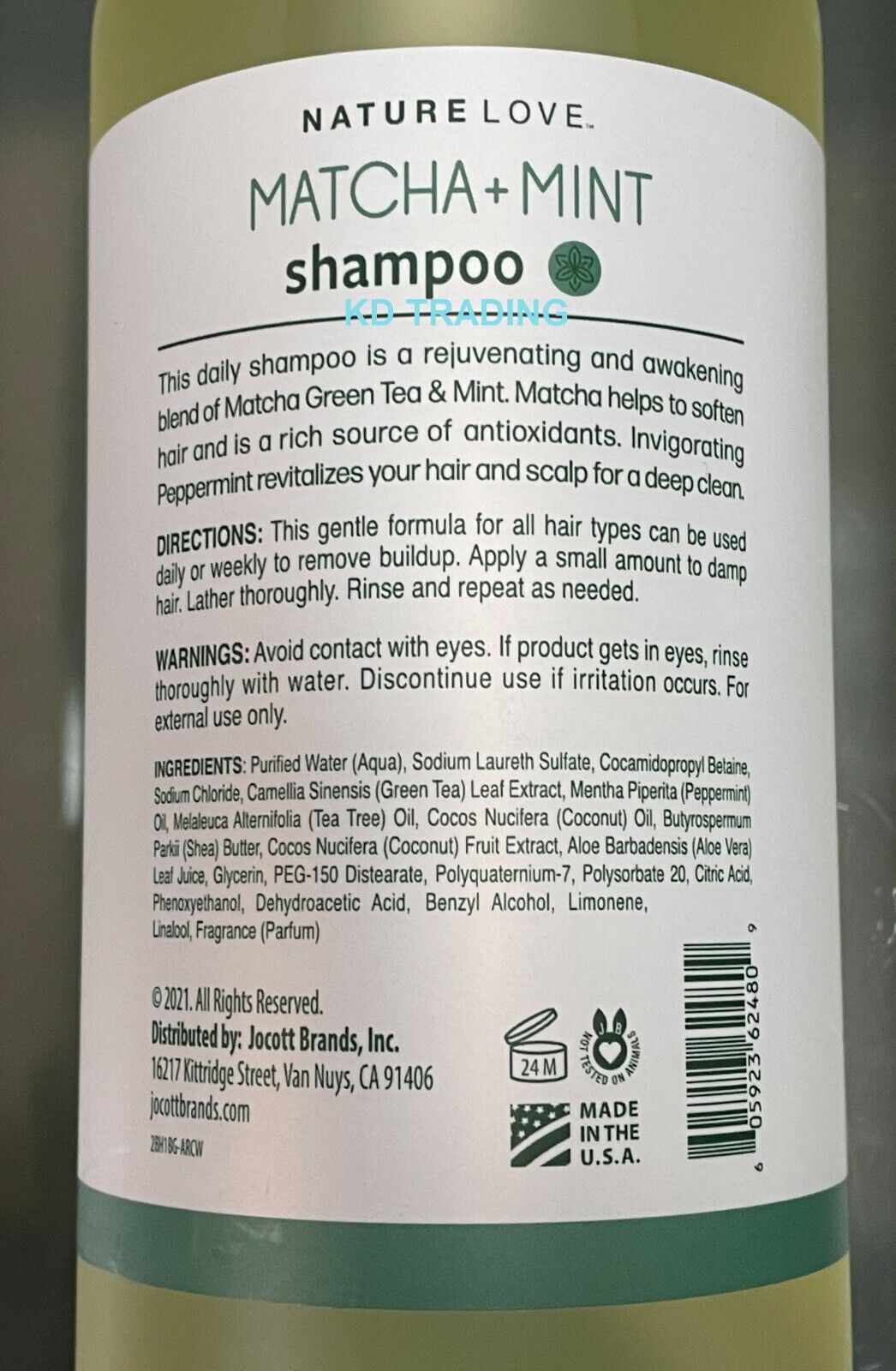 DẦU GỘI LÀM SẠCH, PHỤC HỒI CHO MỌI LOẠI TÓC VỚI CHIẾT XUẤT TRÀ XANH VÀ BẠC HÀ NATURE LOVE MATCHA+ MINT SHAMPOO 739ML