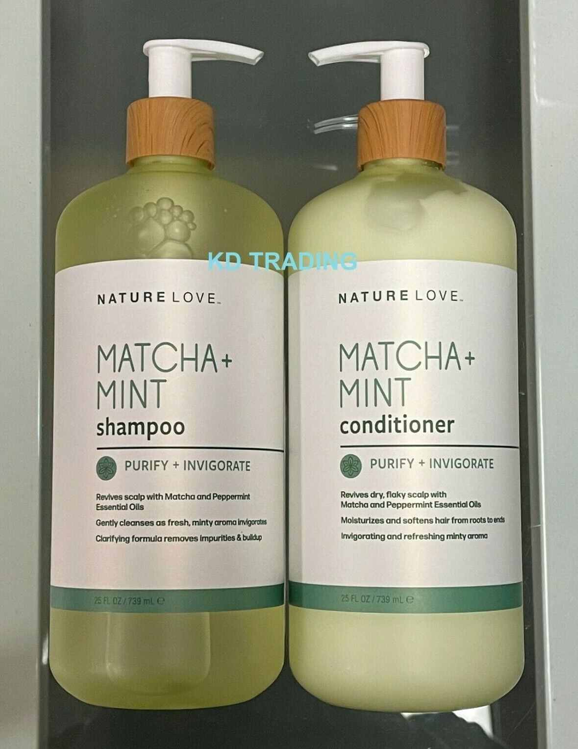 DẦU GỘI LÀM SẠCH, PHỤC HỒI CHO MỌI LOẠI TÓC VỚI CHIẾT XUẤT TRÀ XANH VÀ BẠC HÀ NATURE LOVE MATCHA+ MINT SHAMPOO 739ML