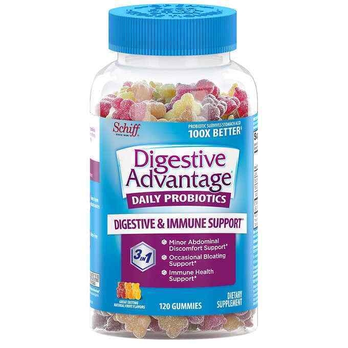 KẸO DẺO HỖ TRỢ TIÊU HÓA CHO TRẺ EM TỪ 3 TUỔI TRỞ LÊN VÀ NGƯỜI LỚN SCHIFF DIGESTIVE ADVANTAGE DAILYPOBIOTICS
