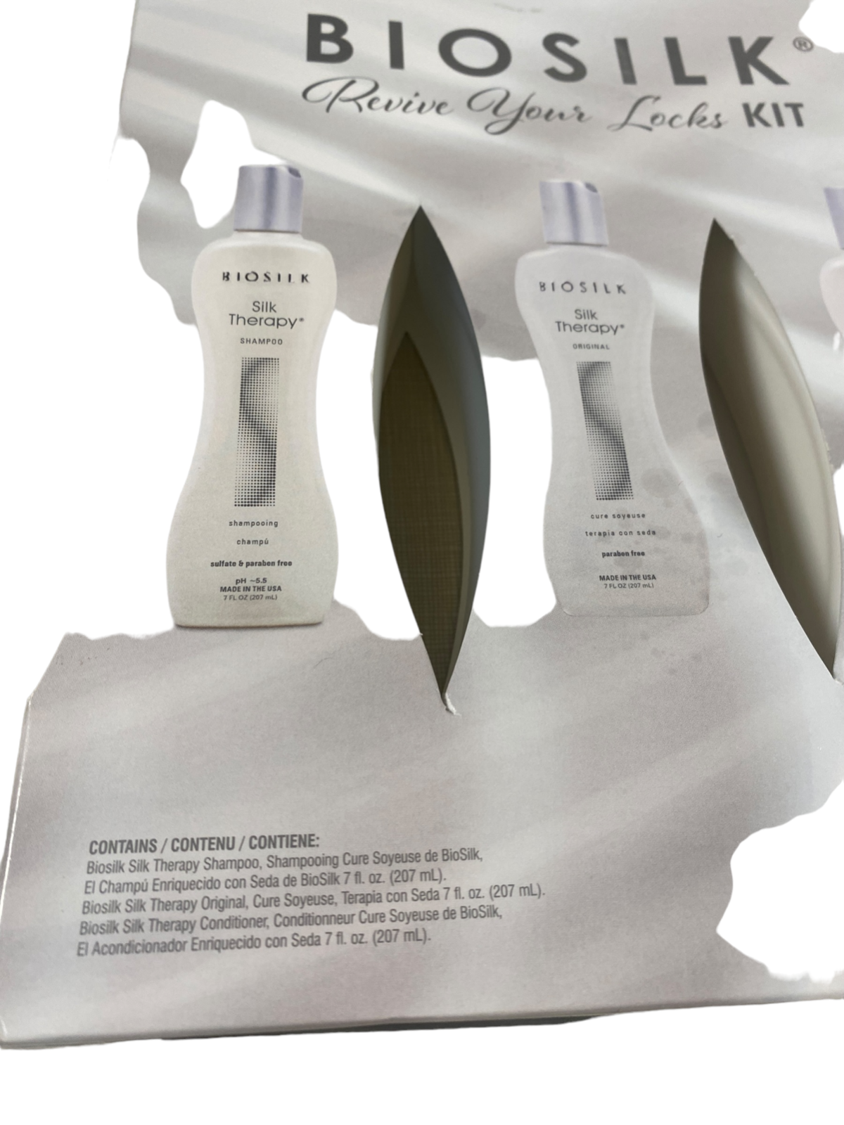 SET DẦU GỘI, DẦU XẢ, DẦU DƯỠNG TÓC BIOSILK REVIVE YOUR LOCKS KIT ( 3 CHAI x 207ML )